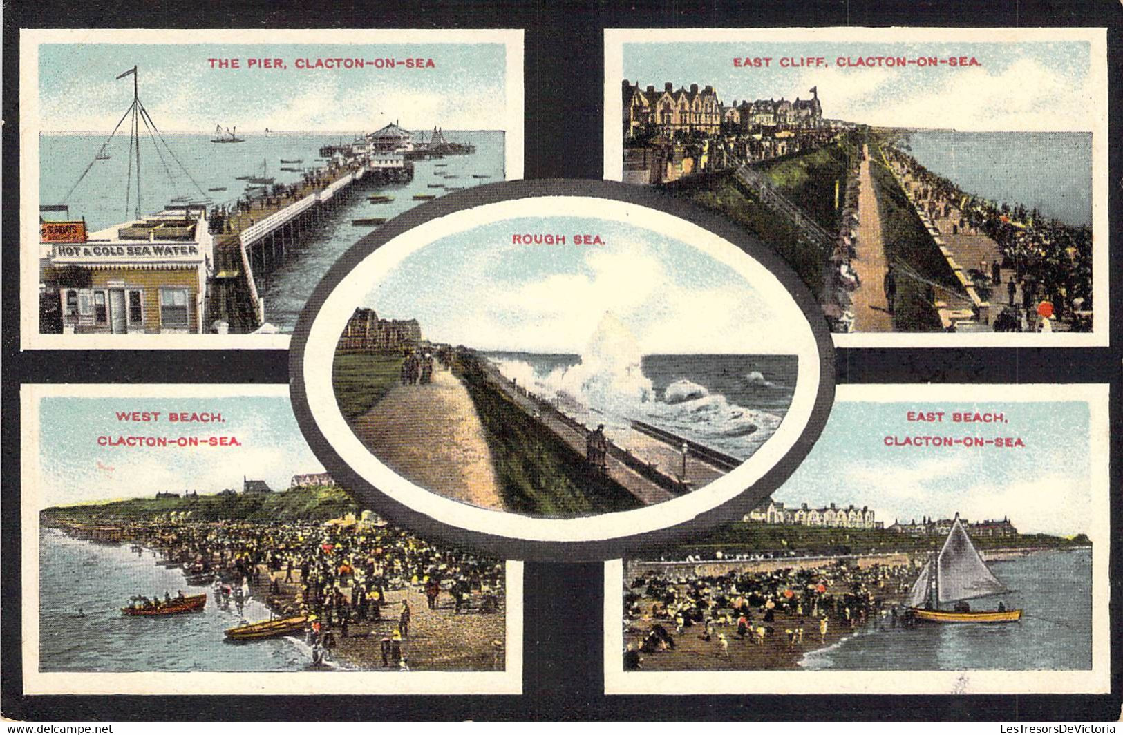 CPA Royaume Uni - Angleterre - Essex - Clacton On Sea - East Beach - West Beach - Rough Sea - The Pier - East Cliff - Clacton On Sea