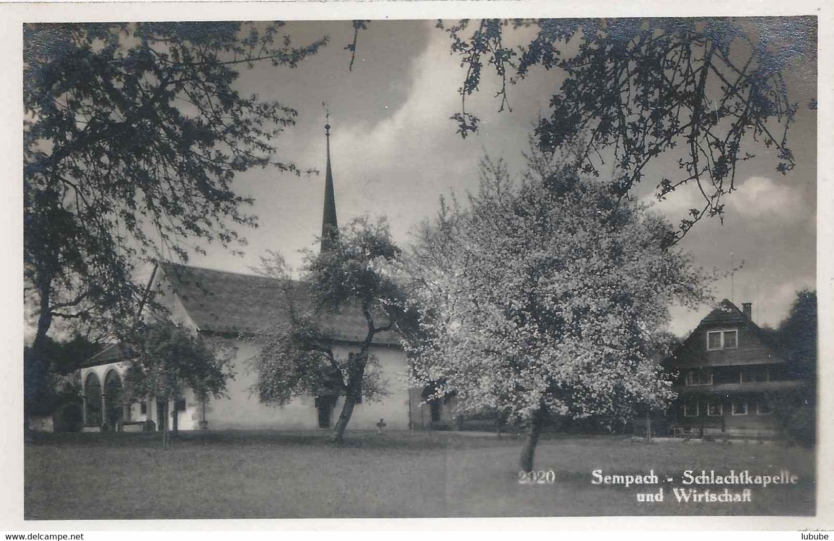 Sempach - Schlachtkapelle Und Wirtschaft Im Frühling      Ca. 1930 - Sempach