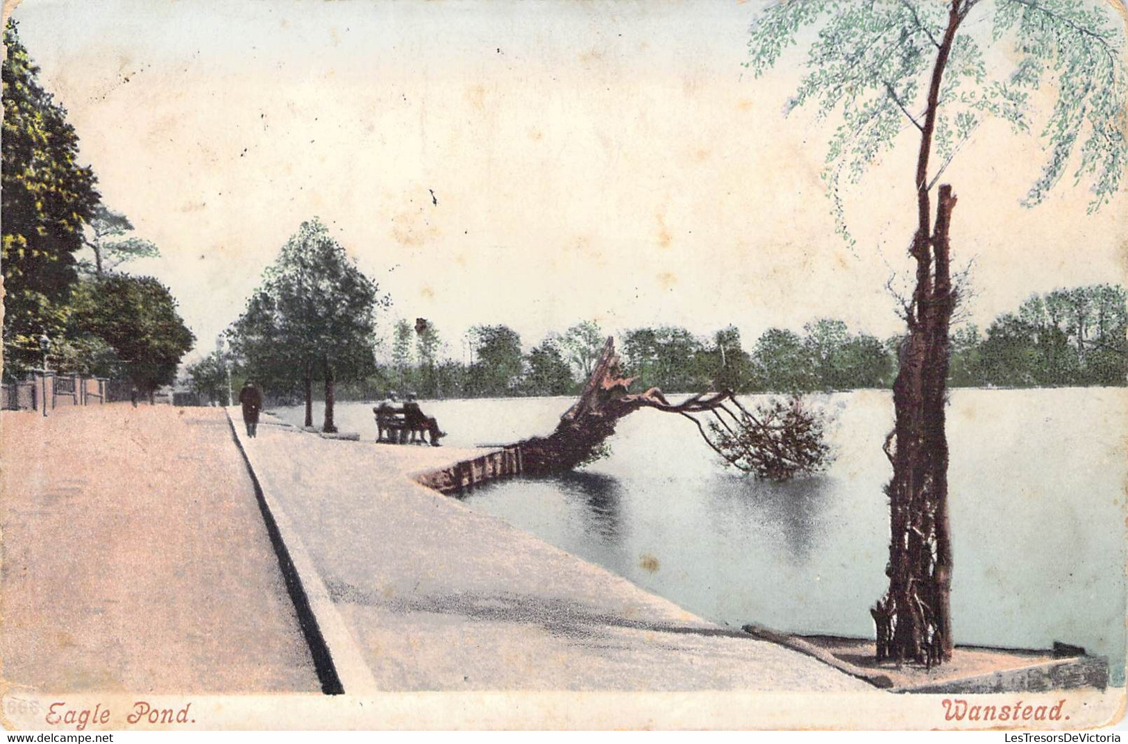 CPA Royaume Uni - Angleterre - Essex - Wanstead - Eagle Pond - Oblitérée - Stratford 1904 - Colorisée - Quai - Rive - Other & Unclassified