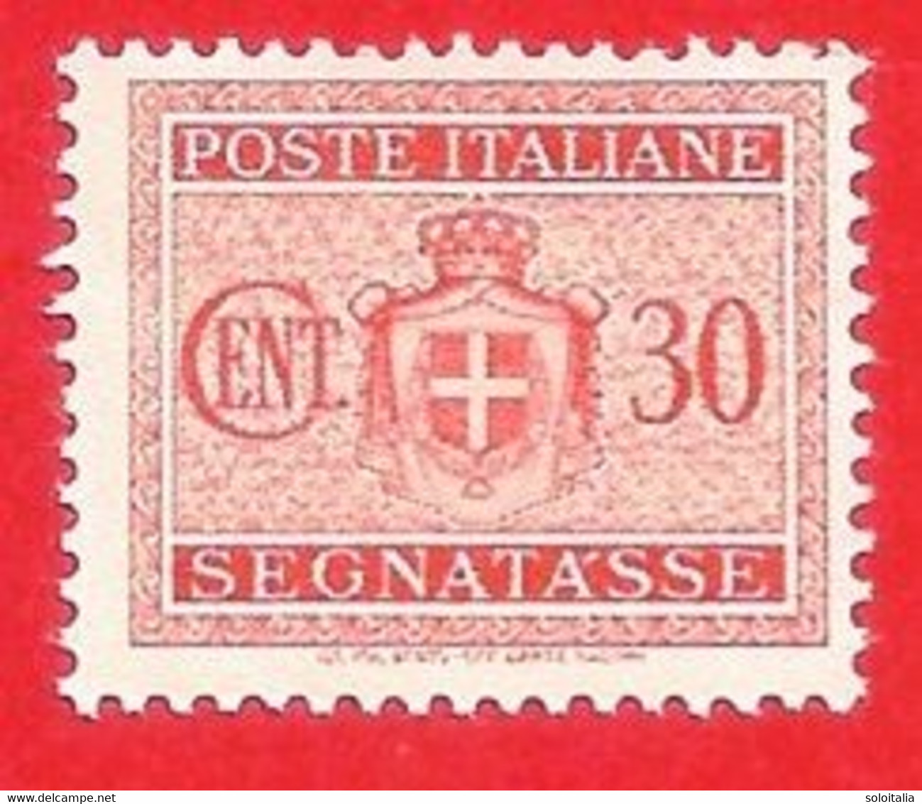 1945 (77) Segnatasse Stemma Senza Fasci E Senza Filigrana Cent 30 (senza Gomma) - Leggi Messaggio Del Venditore - Postage Due