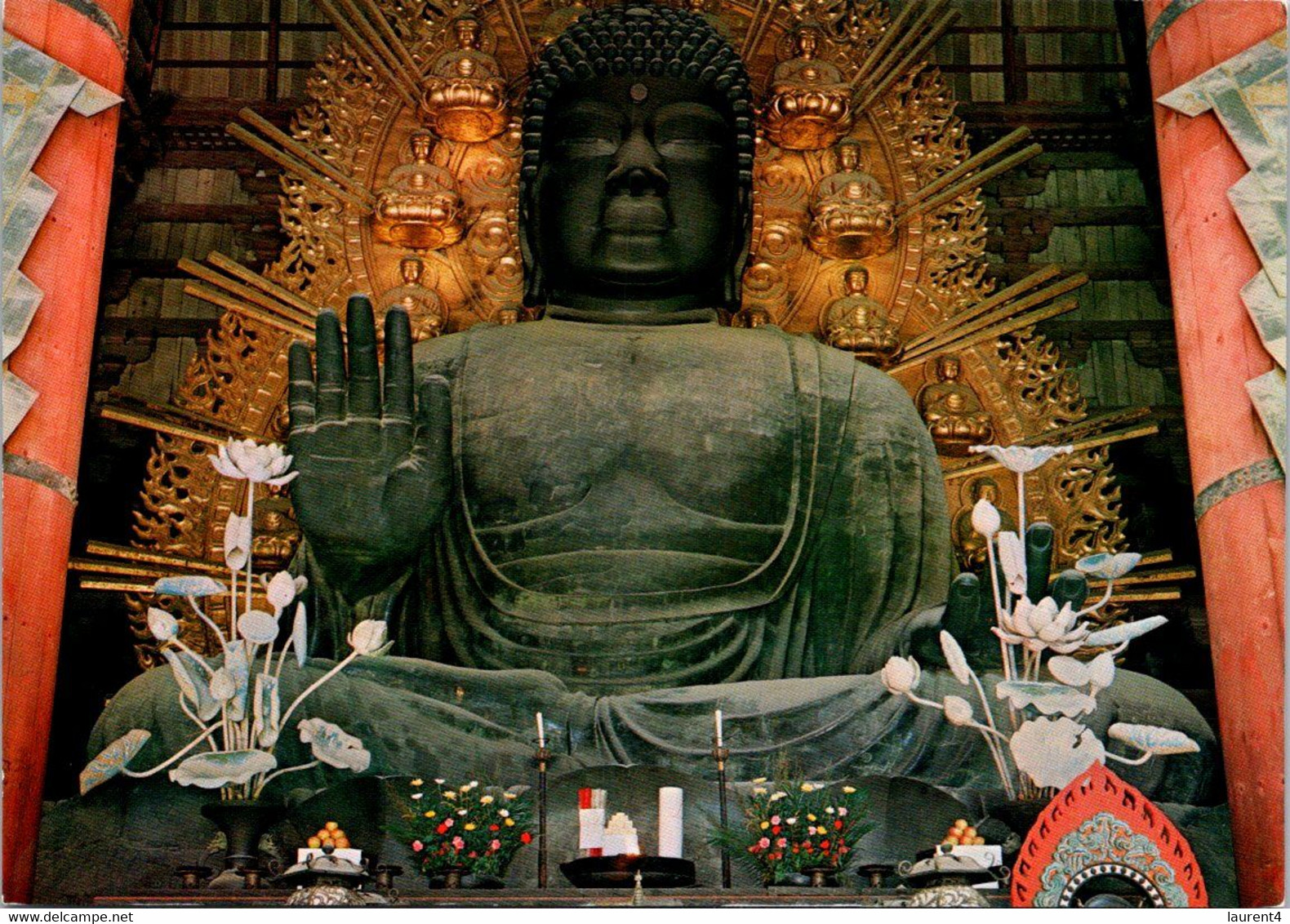 (4 M 40) Japan (posted) Nara Buddha Bronze Statue - Bouddhisme