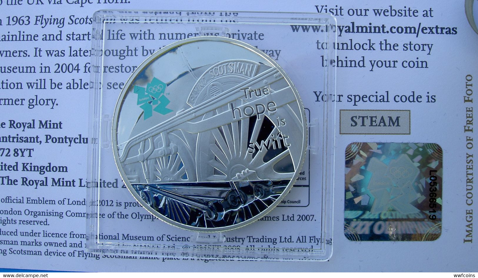 GREAT BRITAIN 5 P 2009 ARGENTO PROOF SILVER TRUE HOPE IS SWIFT OLYMPIC GAMES PESO 28,28g TITOLO 0,925 CONSERVAZIONE FOND - Maundy Sets  & Conmemorativas