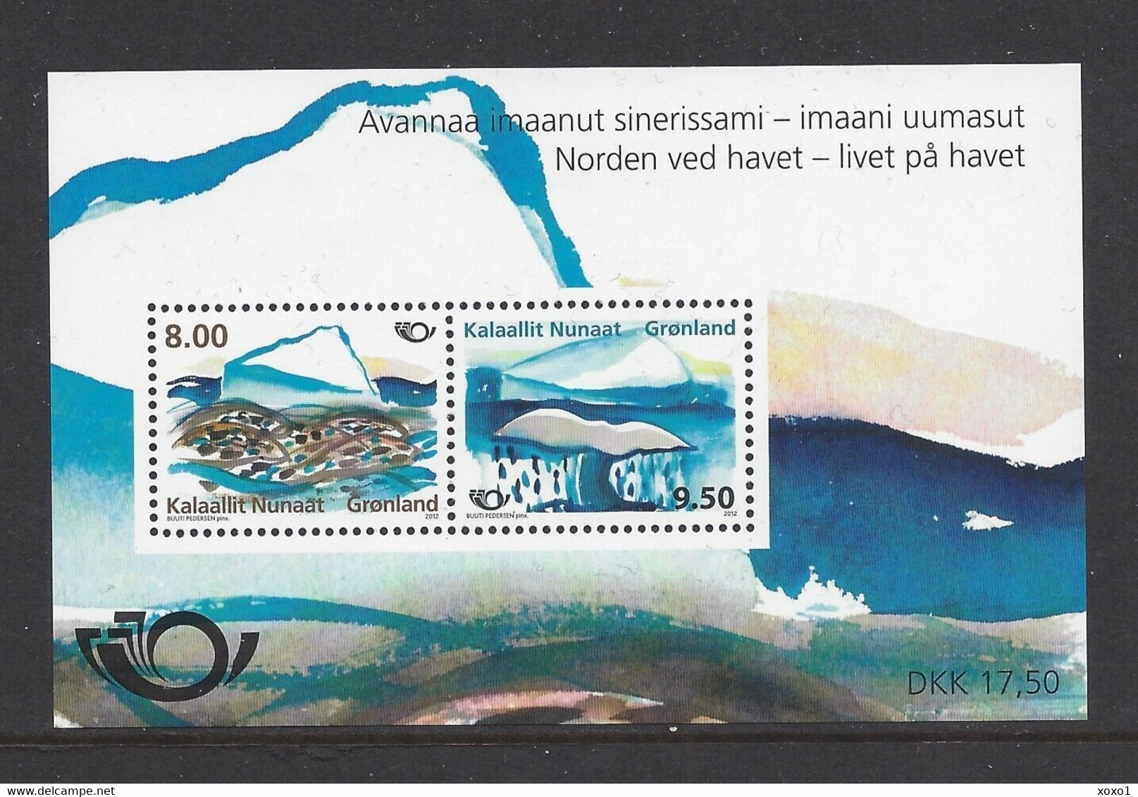 Greenland 2012 MiNr. (Block 59) Dänemark Grönland NORDEN, Life By The Sea (II), Painting, M/sh MNH** 5,20 € - Preserve The Polar Regions And Glaciers