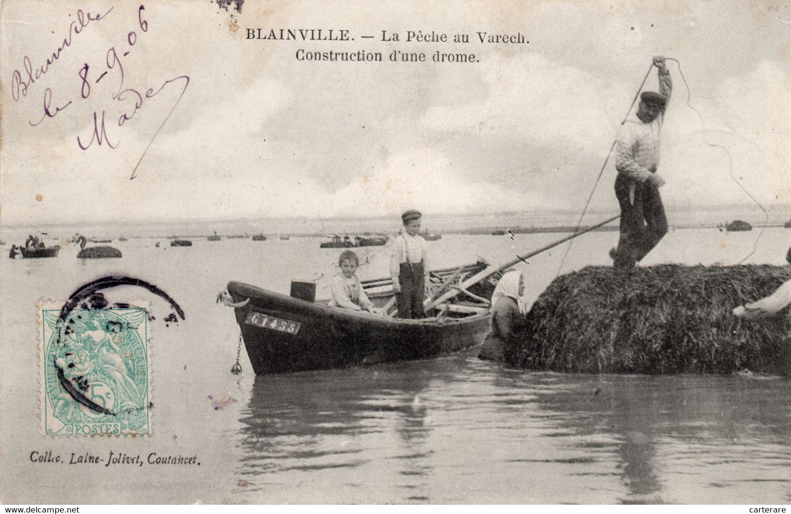 50,MANCHE,BLAINVILLE,1906,ENFANTS - Blainville Sur Mer