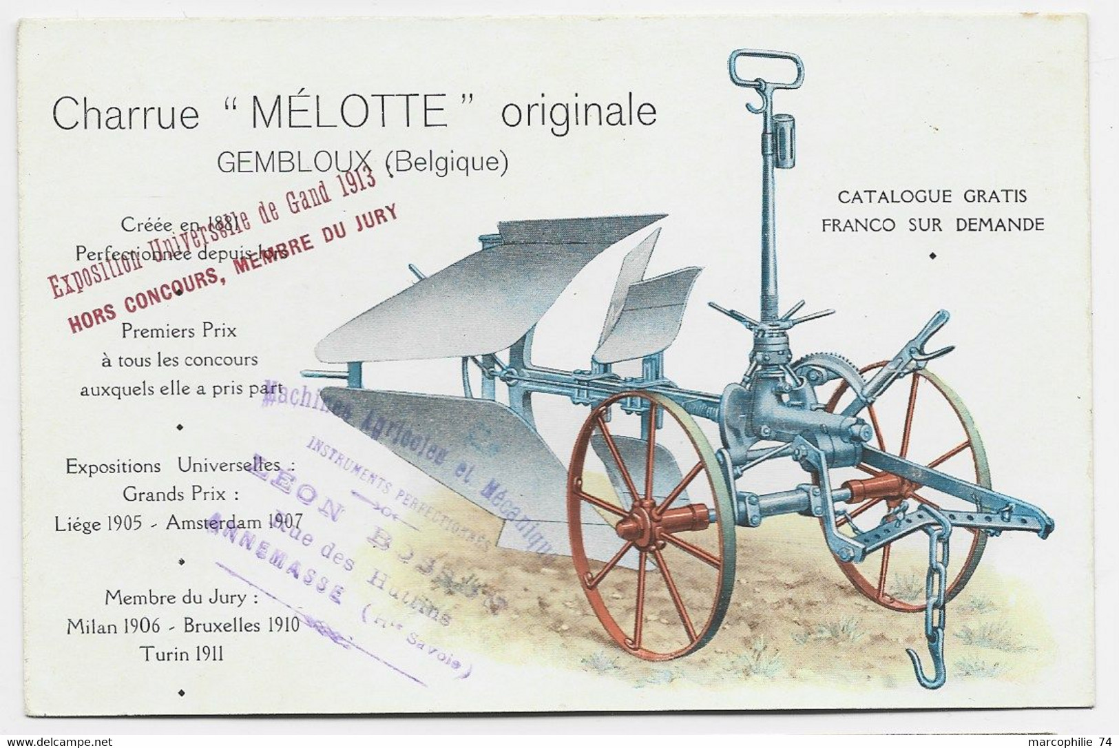 GEMBLOUX CARTE PUB CHARRUE MELOTTE - Gembloux