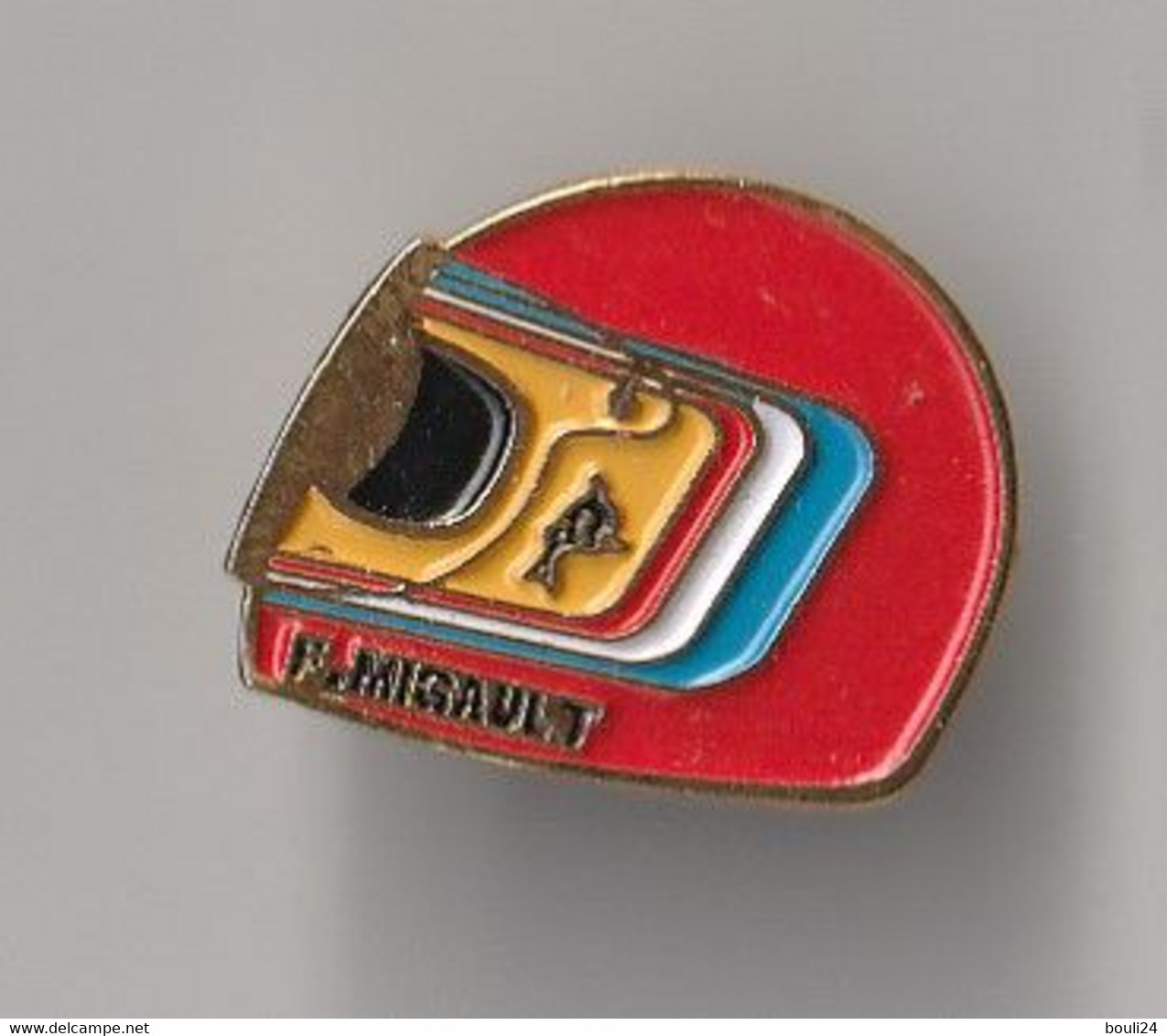 PIN'S THEME  AUTOMOBILE THEME PILOTE  DE F1  ET 24 H DU MANS  FRANCOIS  MIGAULT CASQUE - F1