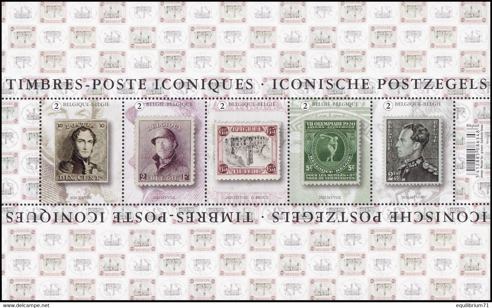 BL285**(4902/4906) - Timbres Iconiques / Iconische Postzegels / Ikonische Briefmarken / Iconic Stamps - Summer 1920: Antwerp