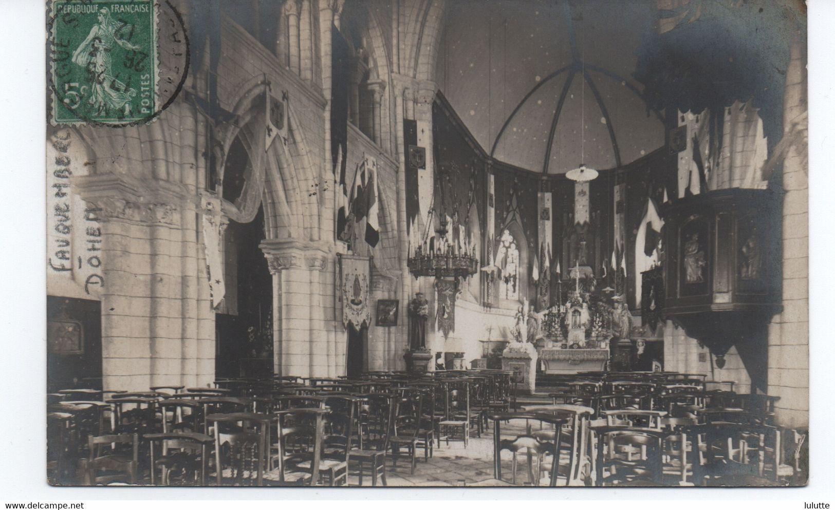 Dohem L'eglise Interieur  Carte Photo  Fauquembergues Therouanne Aire Sur La Lys - Fauquembergues