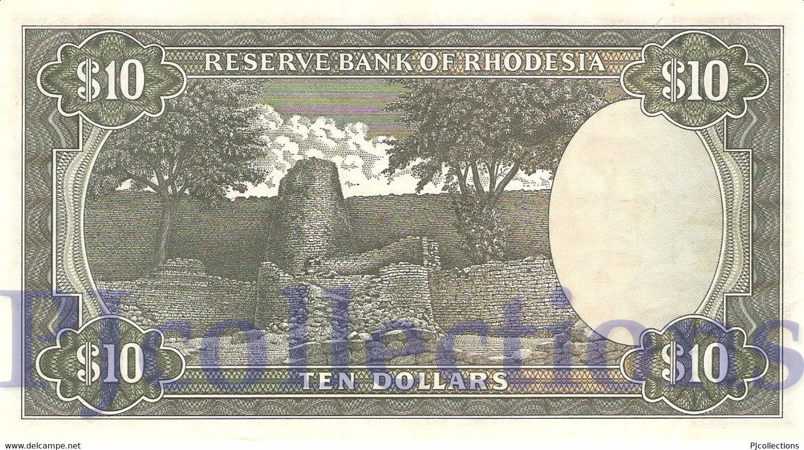 RHODESIA 10 DOLLARS 1975 PICK 33g VF - Rhodesië