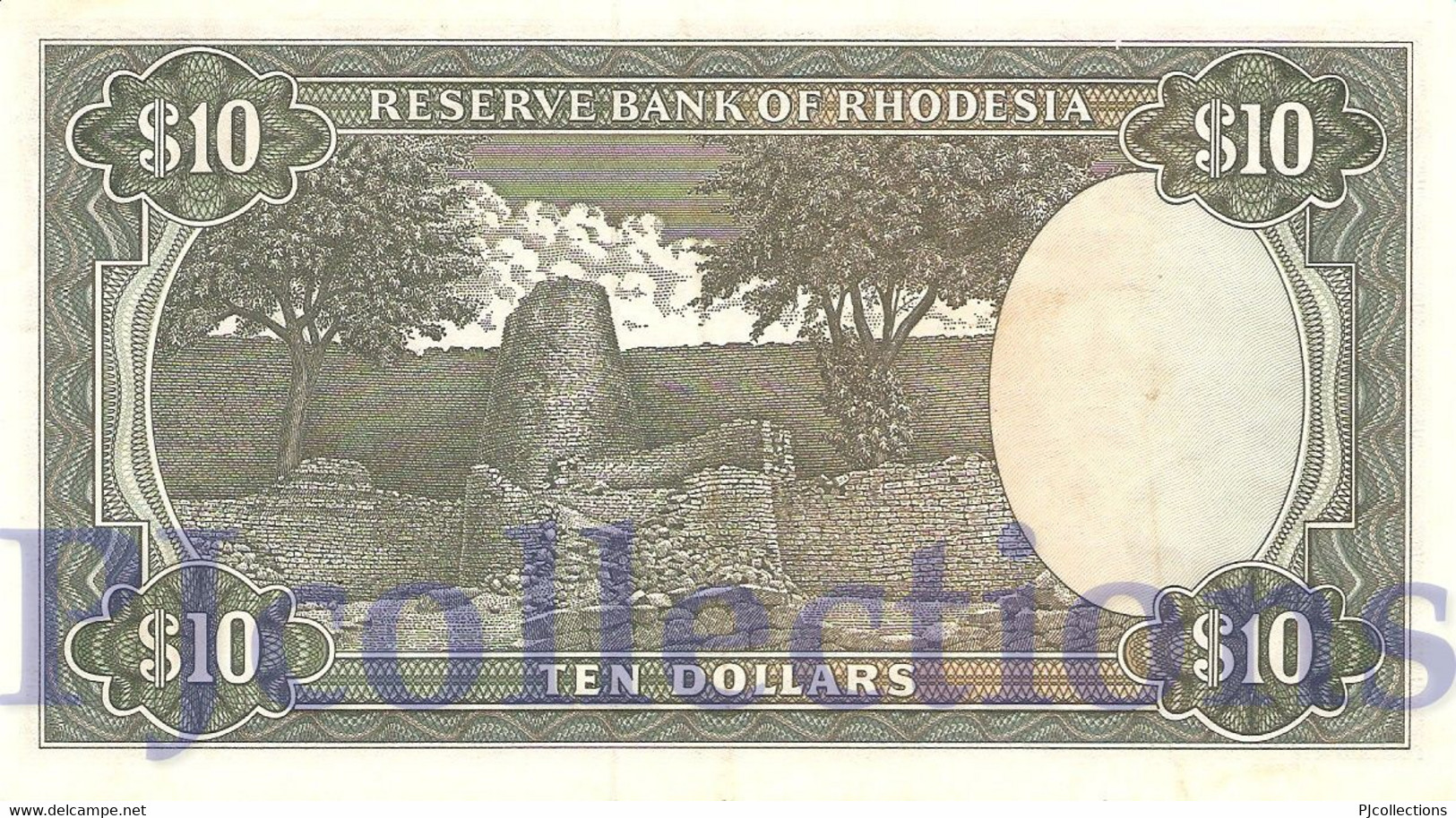 RHODESIA 10 DOLLARS 1975 PICK 33g XF - Rhodesia