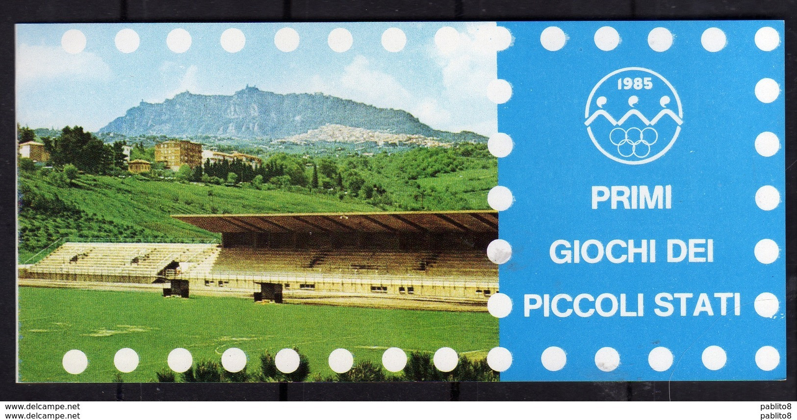 REPUBBLICA DI SAN MARINO 1985 LIBRETTO PRIMI GIOCHI DEI PICCOLI STATI BOOKLET NUOVO UNUSED MNH - Cuadernillos