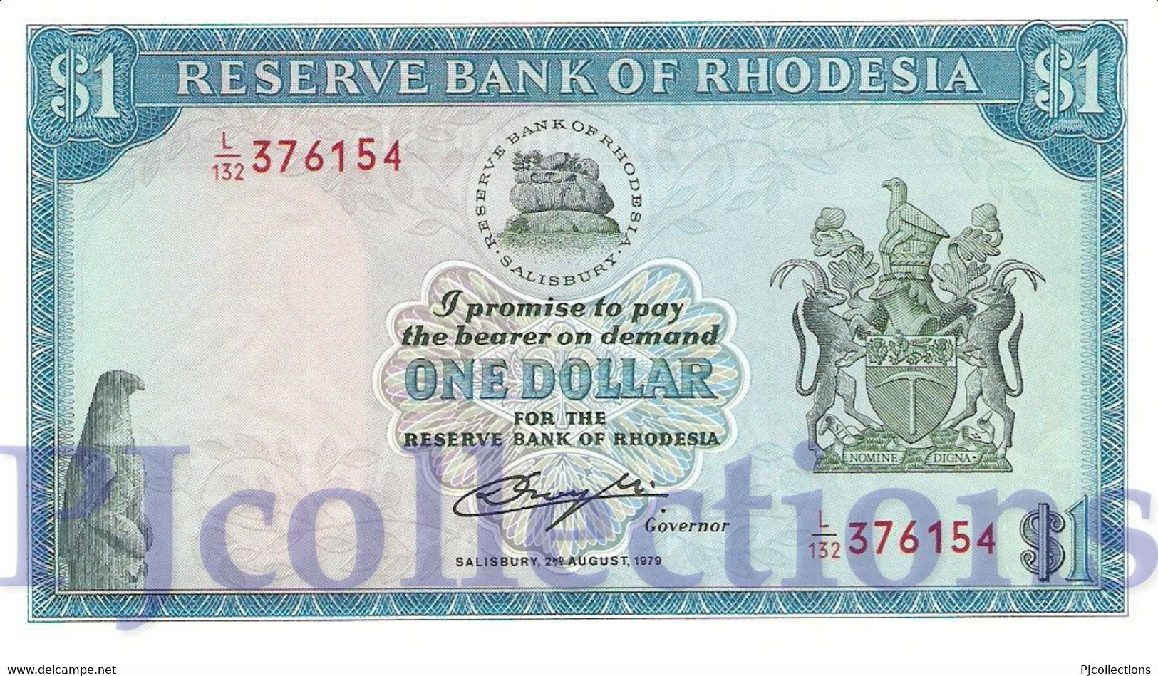 RHODESIA 1 DOLLAR 1979 PICK 38 UNC - Rhodesien