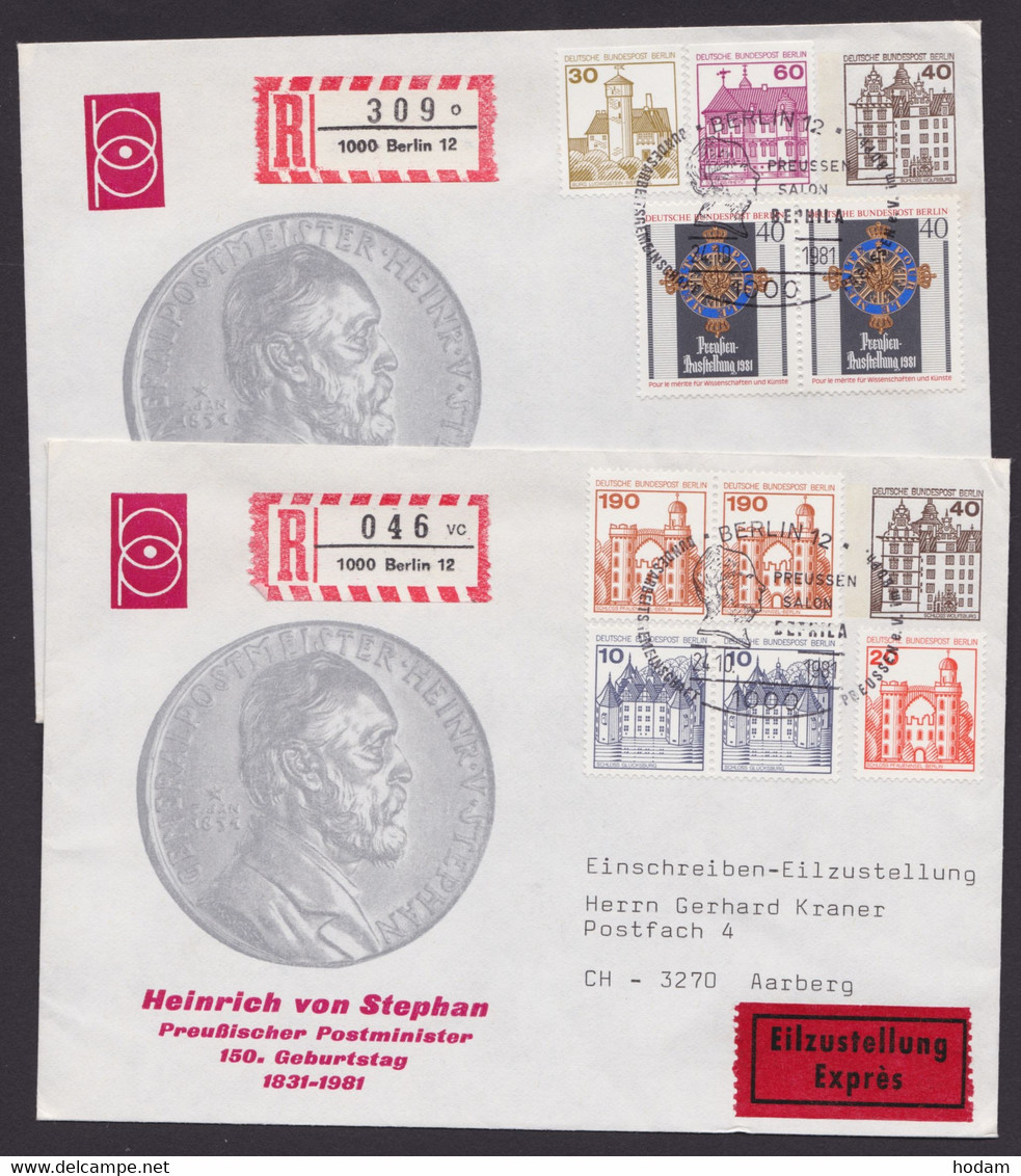 PU 71 C 2/06, 2x Als R- Bzw. Eilboten In Die Schweiz, Ankunft, Gute Zusatzfrankatur - Private Covers - Used