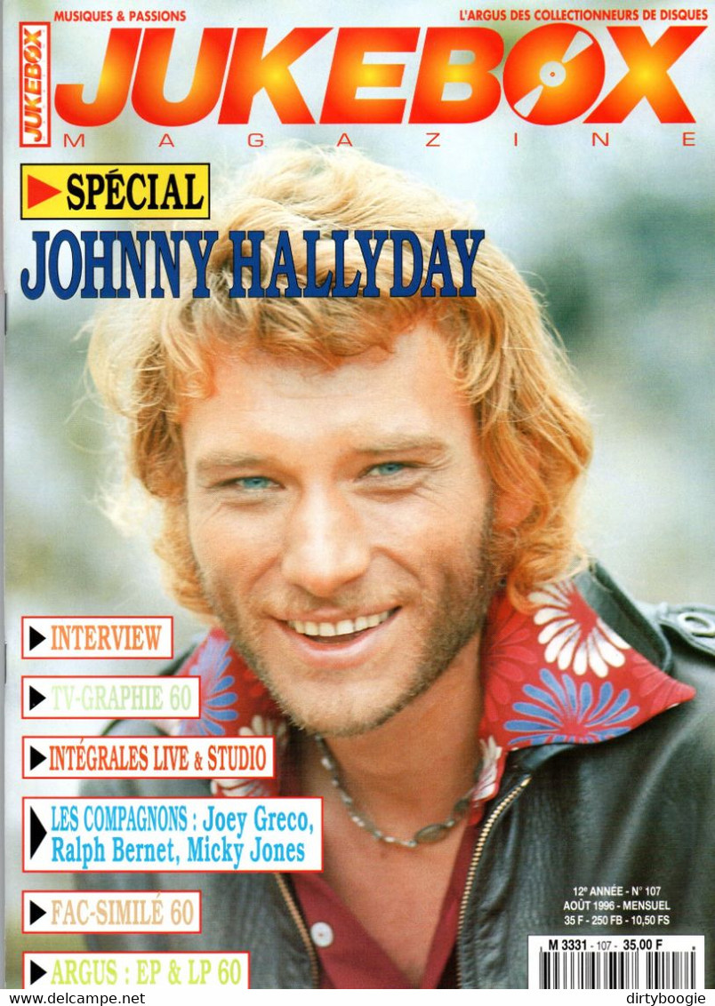 JUKEBOX MAGAZINE N° 107 - Août 1996 - Spécial Johnny HALLYDAY - Musique