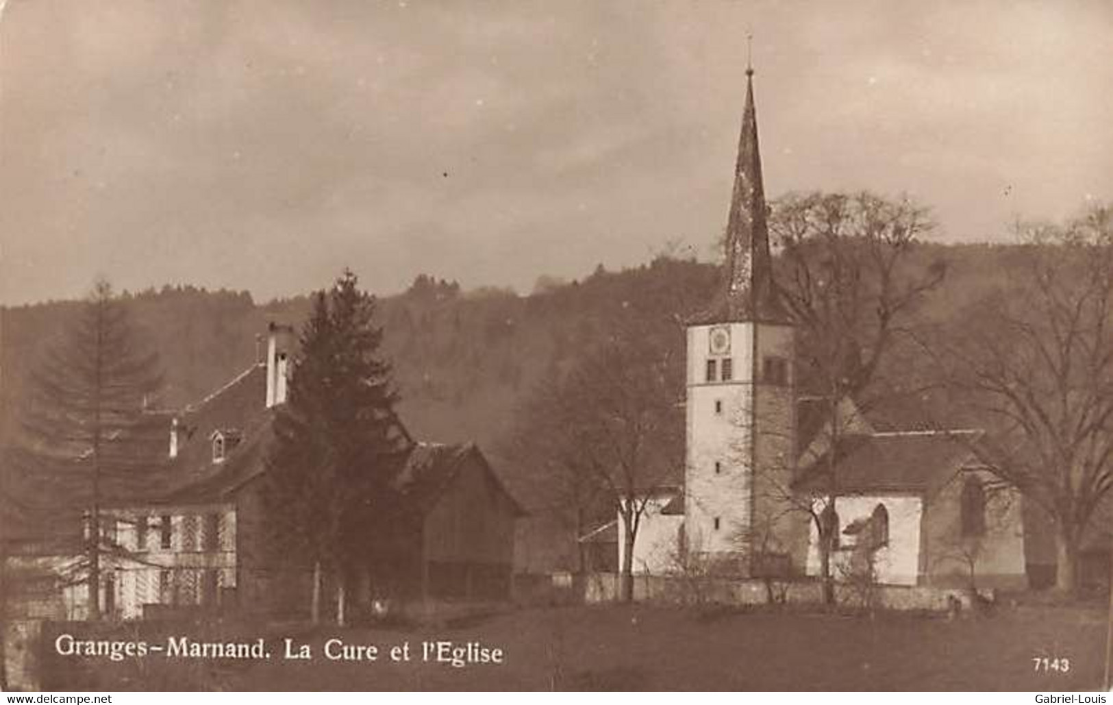 Granges-Marnand La Cure Et L'Eglise 1925 - Marnand