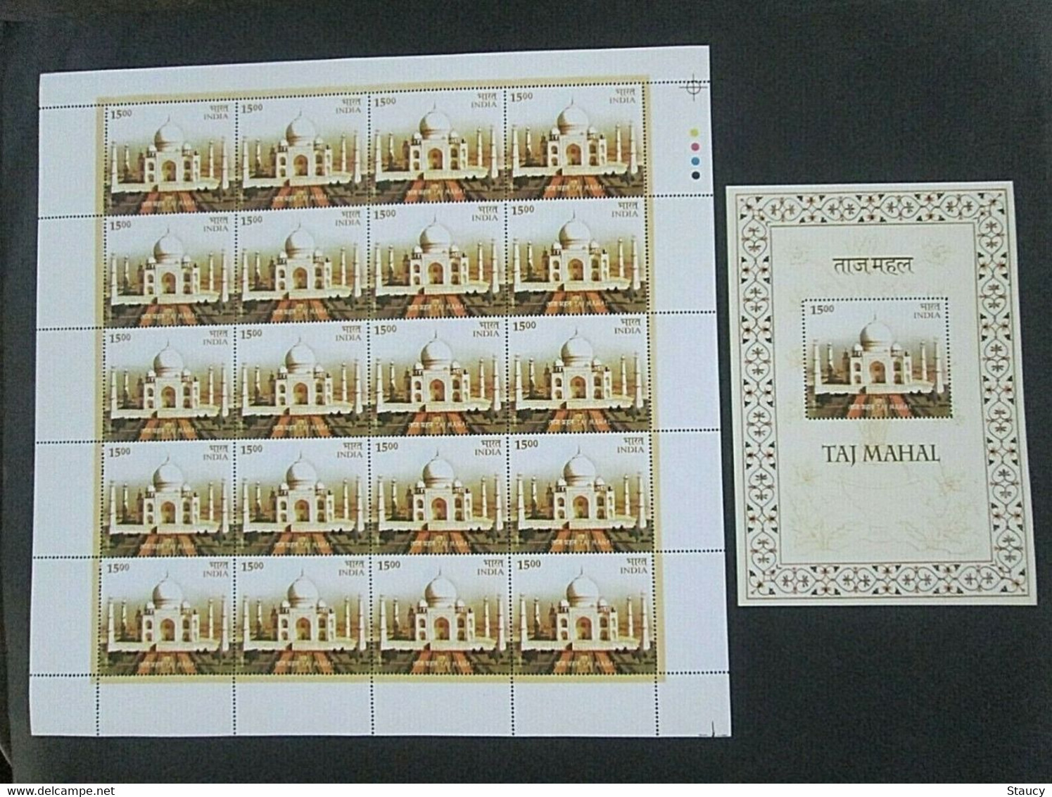 India 2004 Taj Mahal Set Of 1 Full Sheet + Miniature Sheet MS MNH As Per Scan - Other & Unclassified