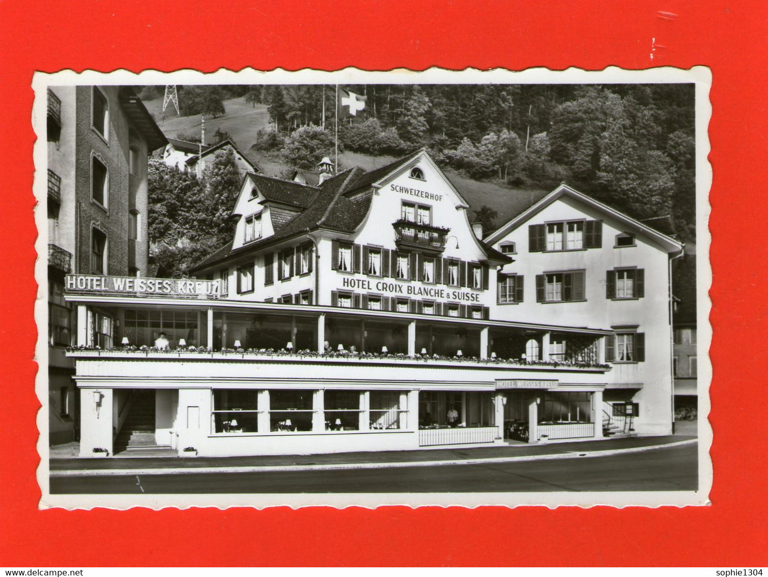 Carte-Photo - "Hôtel  Weisses Kreuz-Schweizerhof - FLUELEN .... - Sonstige & Ohne Zuordnung