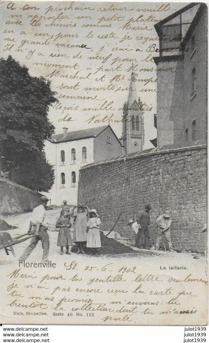 FLORENVILLE ..-- Nels 40 , N° 113 . La LAITERIE . 1902 Vers BXL ( Melle Marguerite DECKER . Voir Verso . - Florenville
