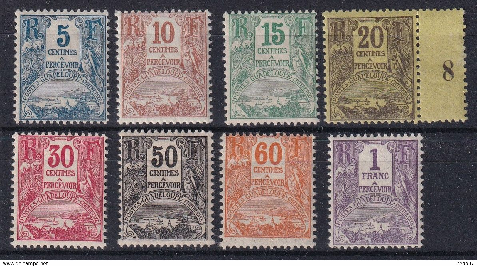 Guadeloupe Taxe N°15/22 - Neuf * Avec Charnière - TB - Timbres-taxe