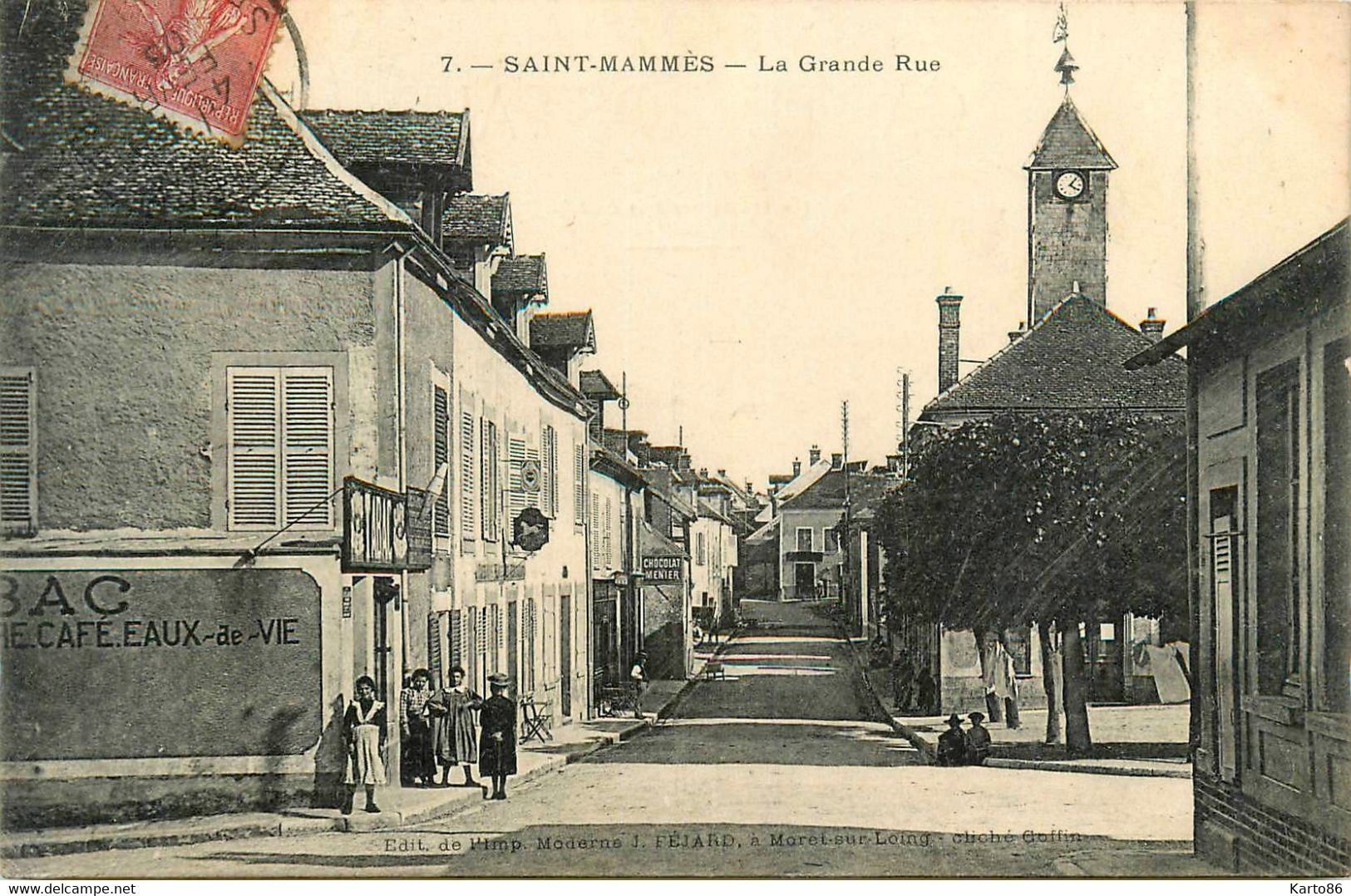 St Mammès * 1905 * Débit De Tabac Tabacs TABAC Café Eaux De Vie , La Grande Rue - Saint Mammes