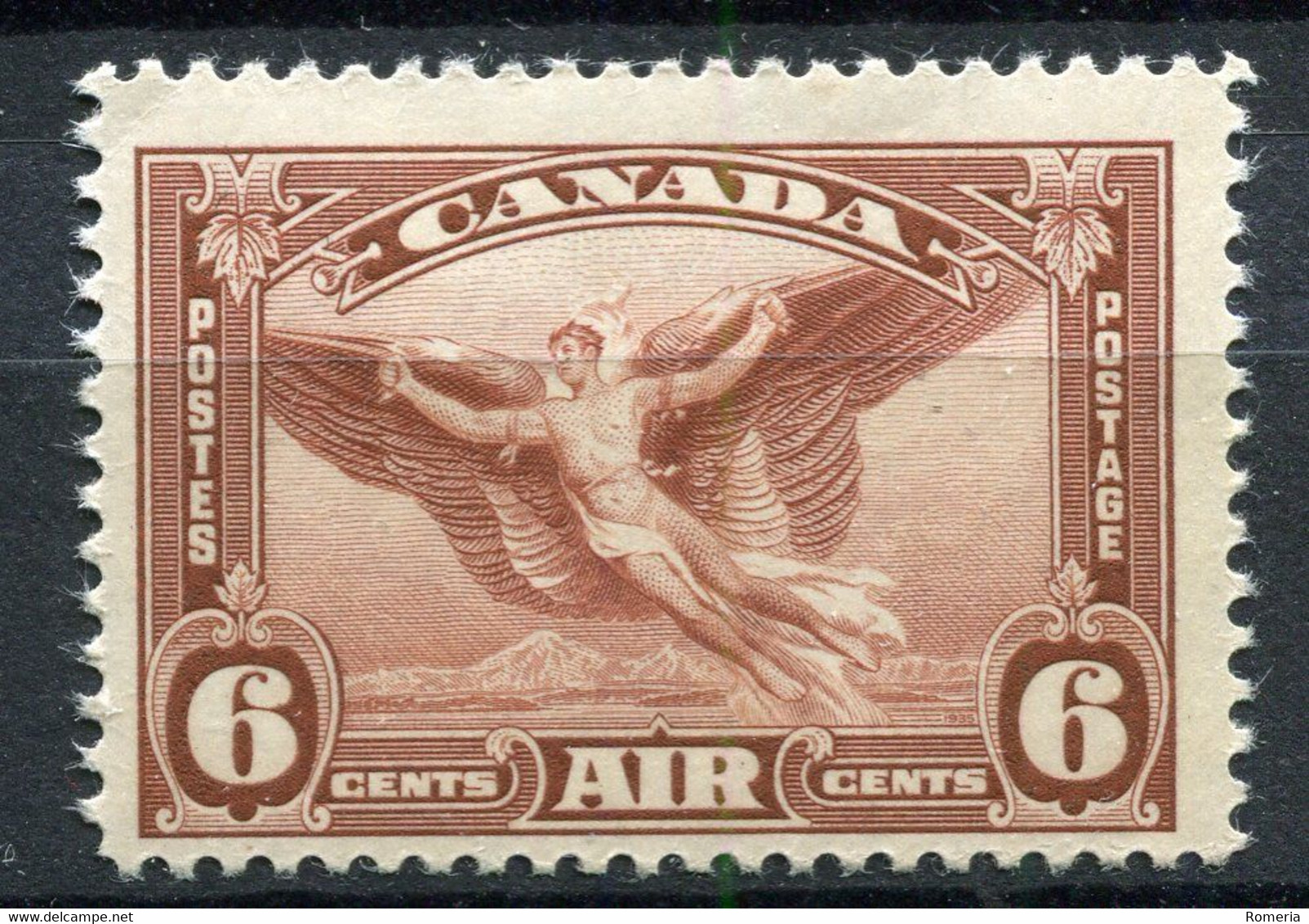 Canada - 1935 - Yt PA 5 - Poste Aérienne - ** Mais Petite Tache De Rouille Verso Et Légère TC - Posta Aerea