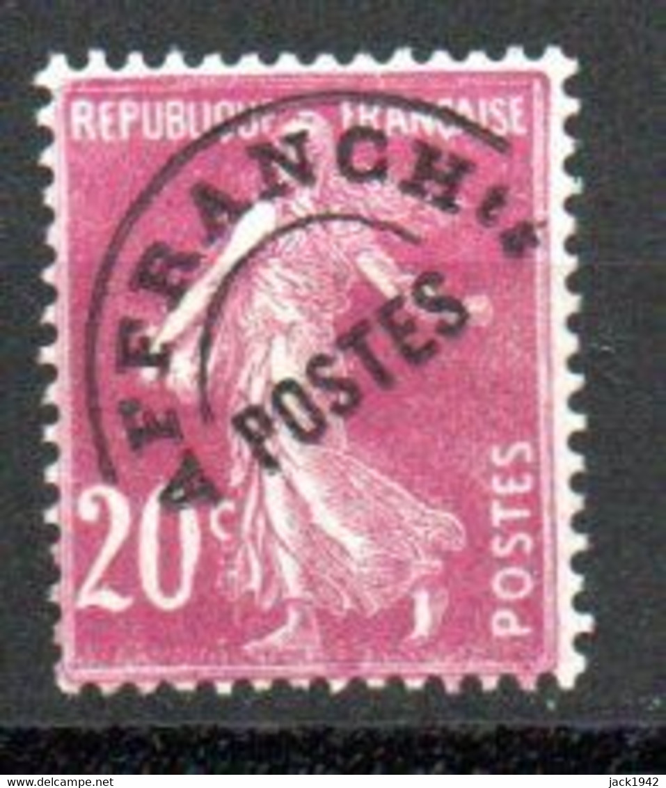 Préoblitéré N° 55 - Type Semeuse Camée 20c Lilas-rose Type 5 ** - 1893-1947