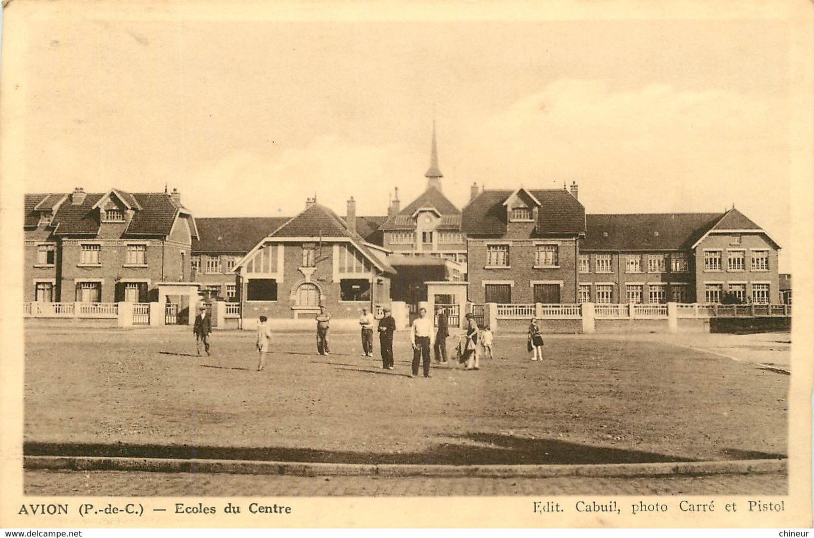 AVION ECOLE DU CENTRE CARTE SEPIA - Avion