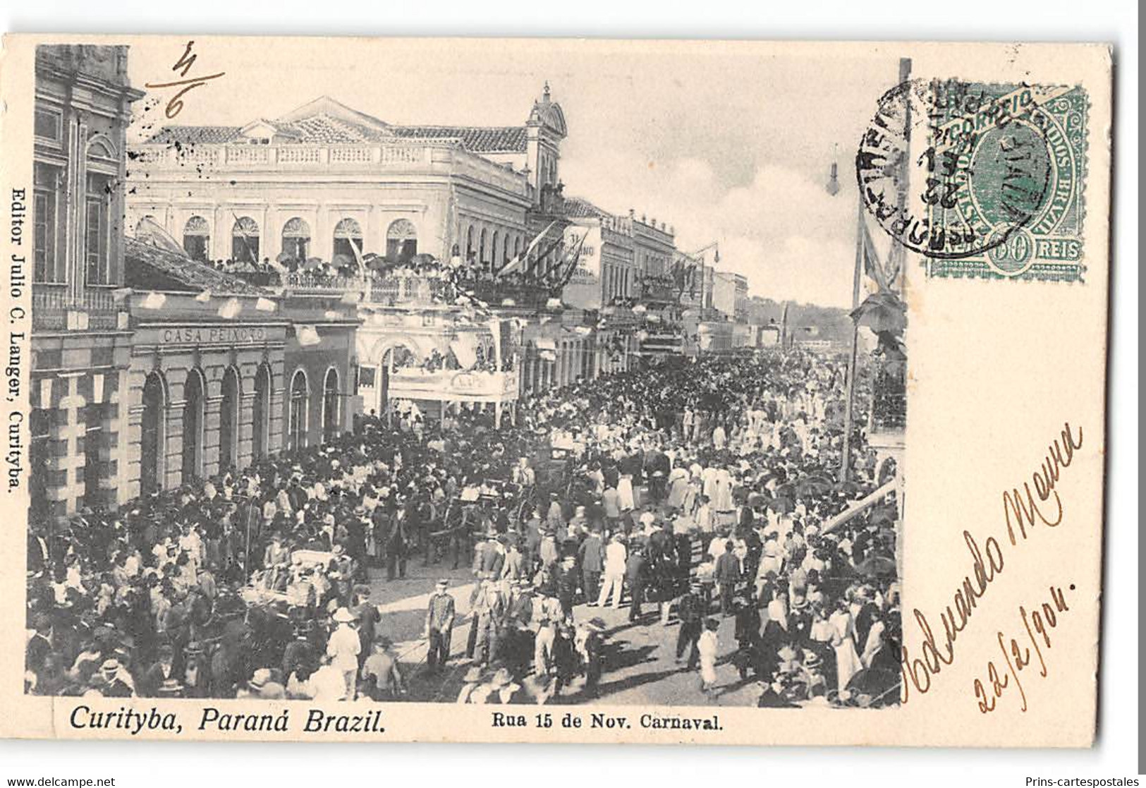 RPPC Postcard: Sao Paulo Brasil (Brazil) - Partial Panorama of City