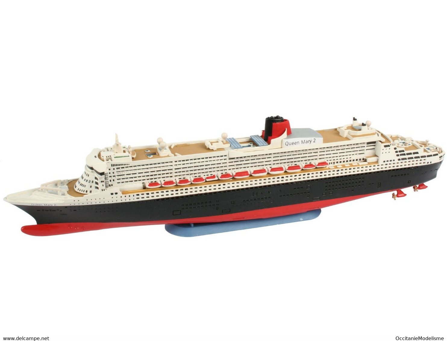 Revell - SET Paquebot QUEEN MARY 2 Cunard + Peintures + Colle Maquette Kit Plastique Réf. 65808 Neuf NBO 1/1200 - Schiffe