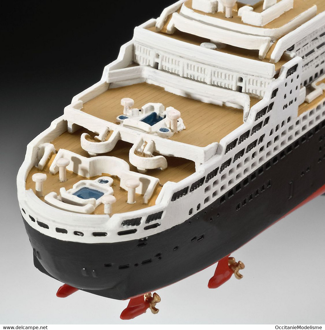 Revell - SET Paquebot QUEEN MARY 2 Cunard + peintures + colle maquette kit plastique réf. 65808 Neuf NBO 1/1200