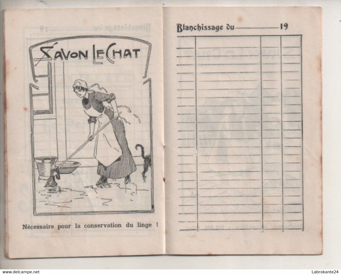 Ref Perso AlbGR : Livret 8 X 12.5 Cm Calendrier 1912 1913 La Grande Savonnerie Ferrier Marseille 24 Pages Savon Le Chat - Small : 1901-20