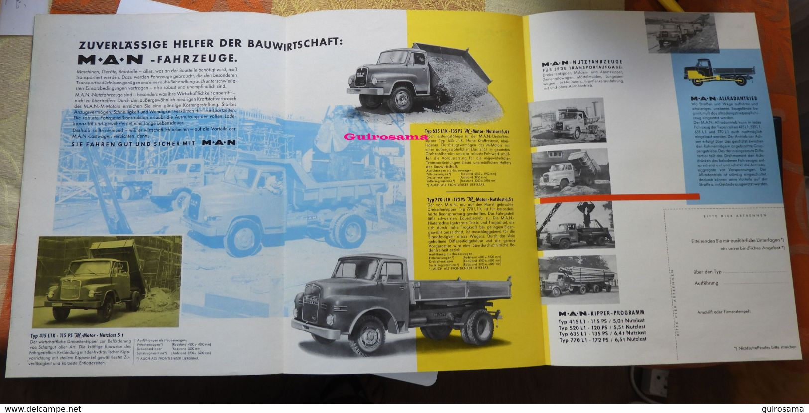 MAN - Lastwagen - Truck - Camion Des Travaux Publics - 1960 - Cars