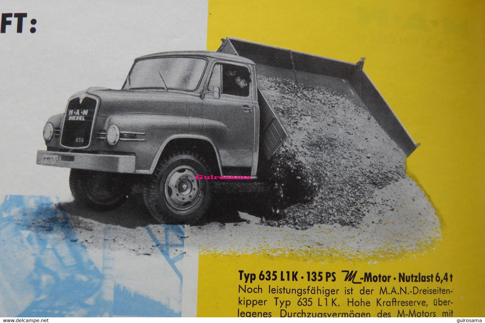 MAN - Lastwagen - Truck - Camion Des Travaux Publics - 1960 - Cars