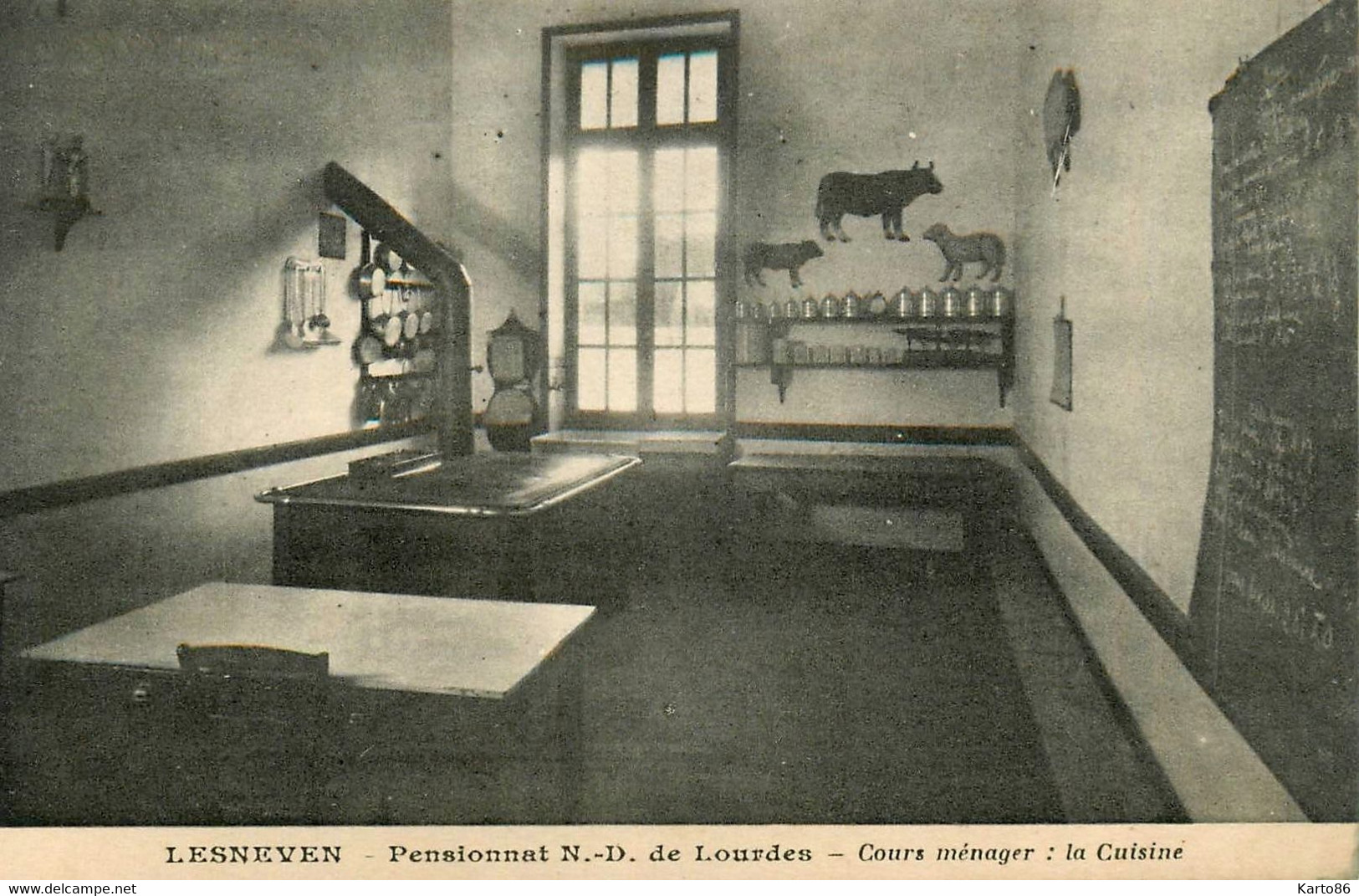 Lesneven * école Pensionnat N.d. De Lourdes , Cours Ménager : La Cuisine - Lesneven