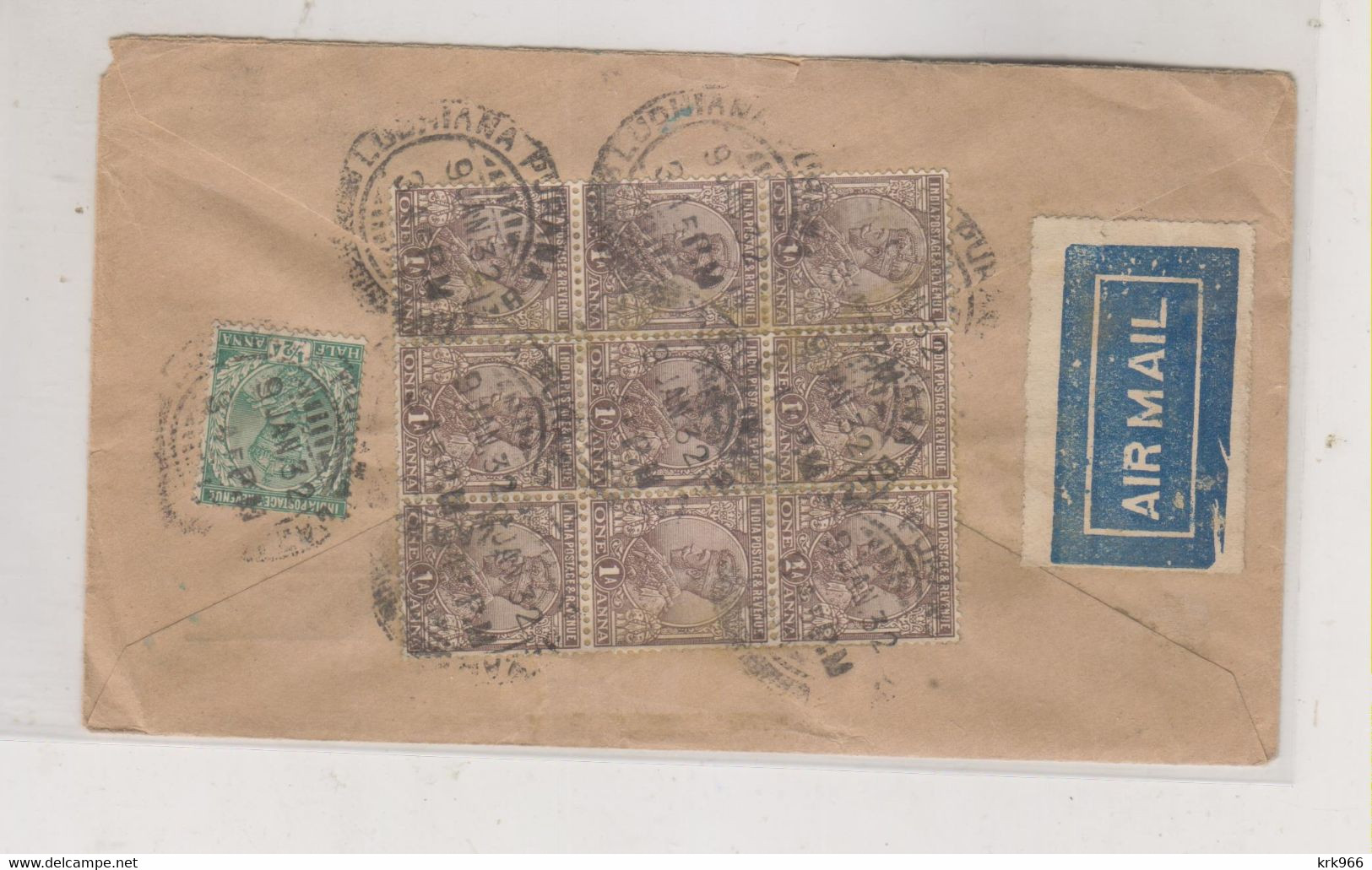 INDIA 1932 LUDHIANA PUNJAB Airmail Cover To Germany - Poste Aérienne