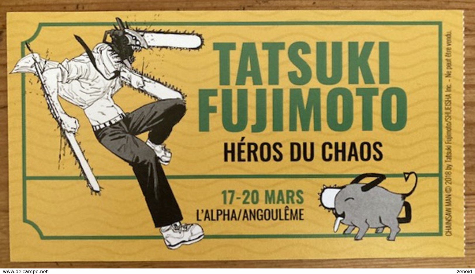 Ticket Expo "Tatsuki Fujimoto - Heros Du Chaos" - Angoulême 2022 - Varia