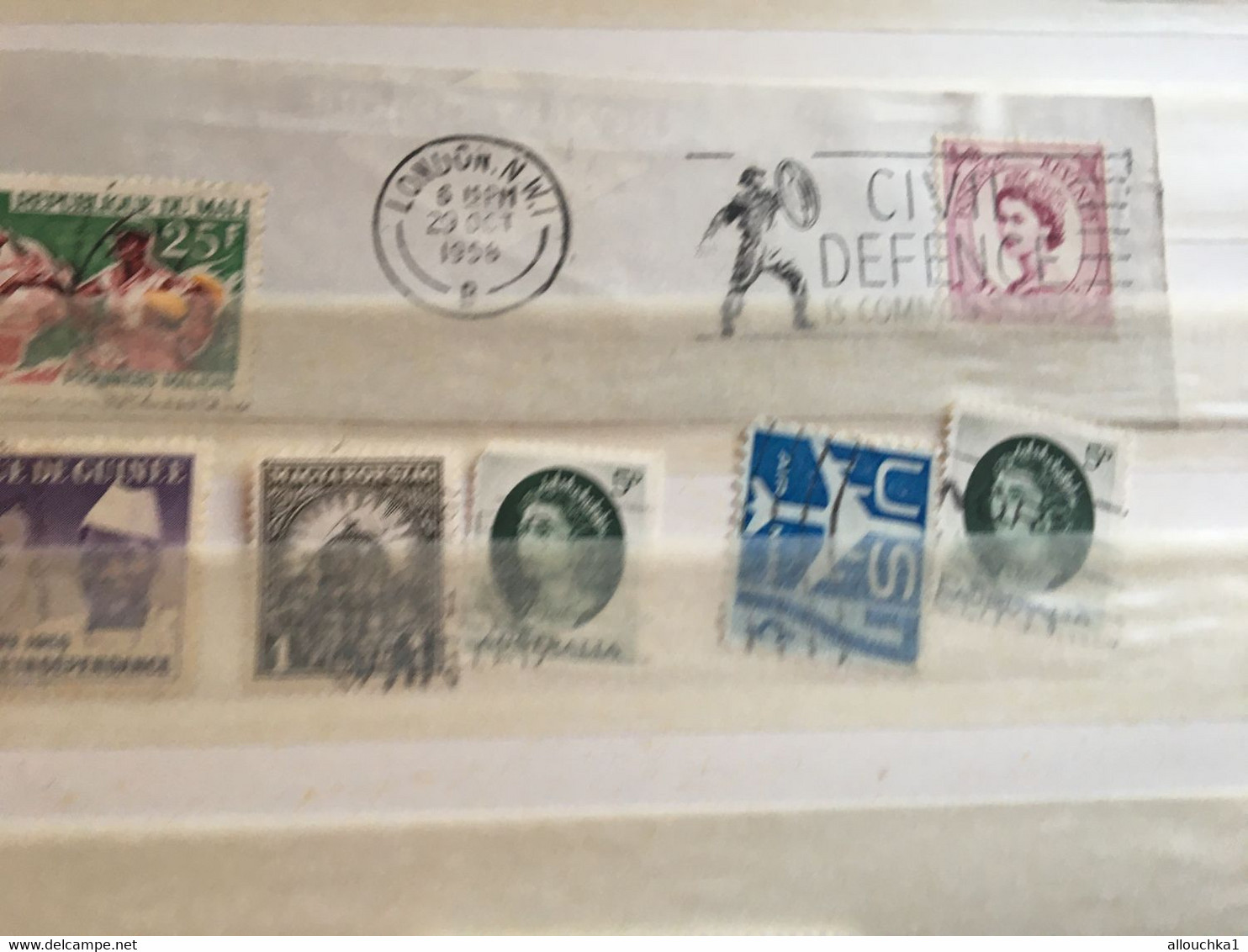 19 Timbres-☛3 Helvetia NSG-☛Iraq-☛-2 USA- série 6 Stamps * K.u.K Feldpost 1 Timbre touché-Mali-3 UK-Guinée-Magyar-Grèce