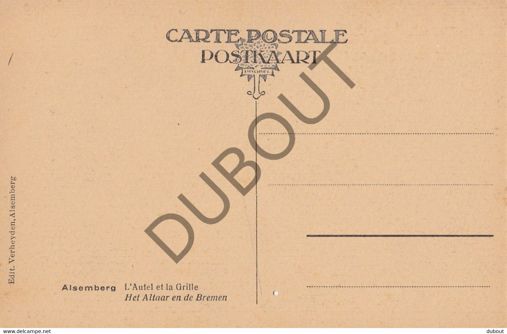 Postkaarte/Carte Postale - Alsemberg - Altaar (C2750) - Beersel