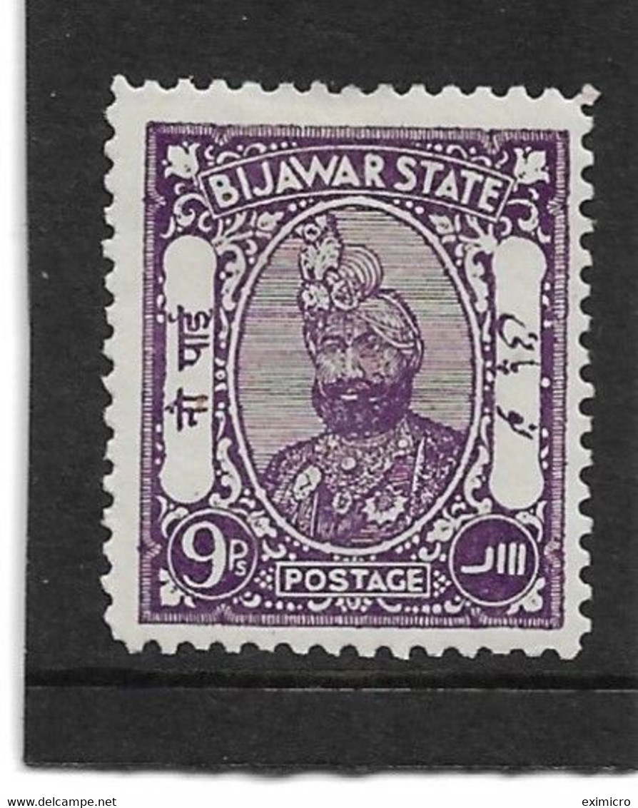 INDIA - BIJAWAR 1935 - 1936 9p SG 3 MOUNTED MINT Cat £16 - Bijawar