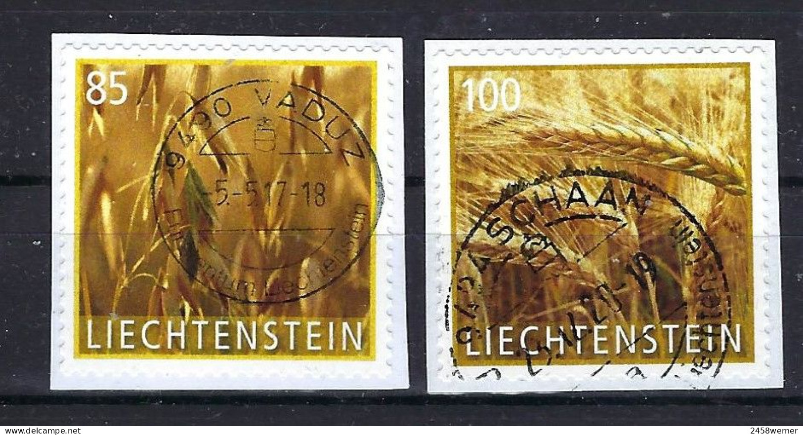 Liechtenstein 2017, Nr. 1847 + 1848, Getreide, Gerste (Hordeum Vulgare) Gestempelt Used - Gebruikt