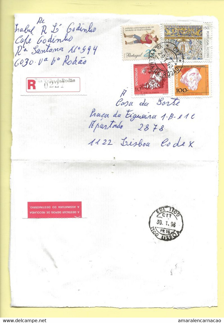 TIMBRES - BRIEFMARKEN - FRANCOBOLLI - SELLOS - STAMPS - LETTRE RECOMMANDÉ - PORTUGAL - TIMBRES NAVEGATEURS ET AUTRES - Covers & Documents