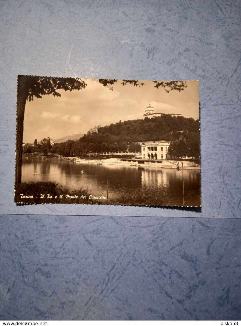 Italia-torino-il Po E Il Monte Dei Capuccini-fg-1954 - Fiume Po