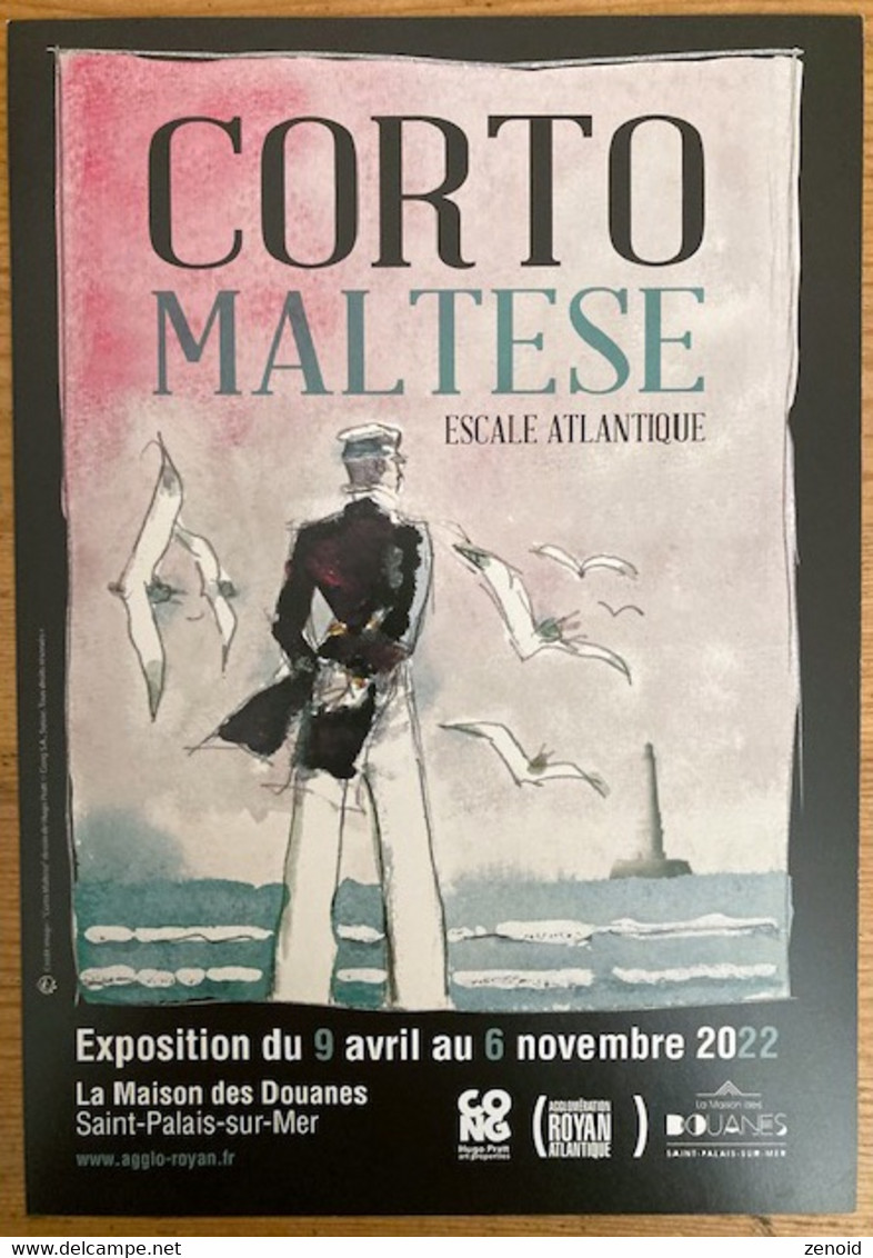 Carte Expo Corto Maltese Escale Atlantique - St Palais Sur Mer 2022 - Ill. Hugo Pratt - Corto Maltese