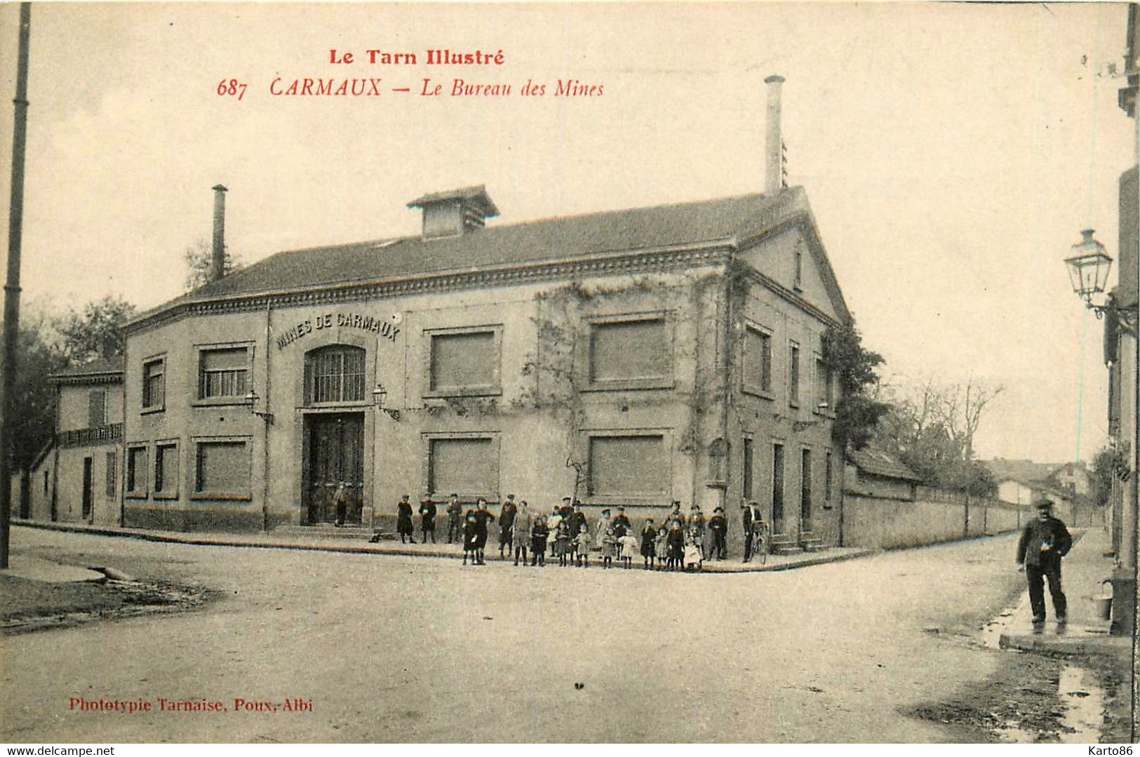 Carmaux * Rue Et Vue Sur Le Bureau Des Mines * Carrières - Carmaux