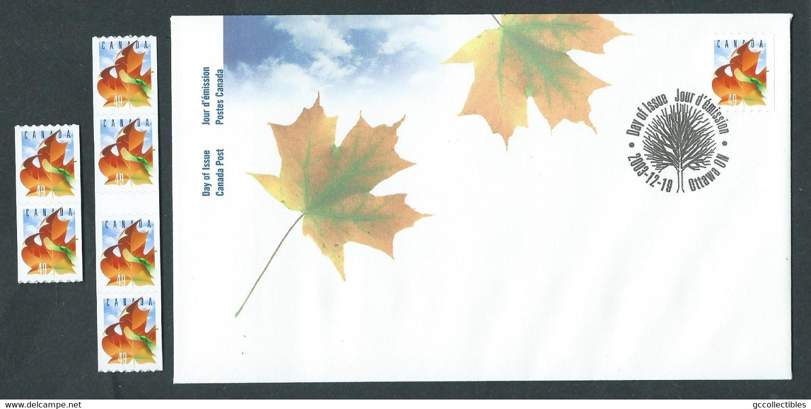 Canada # 2008-2008i Pair + Gutter Strip Of 4 MNH + FDC - Definitives 2003-2004 Coils - 2001-2010
