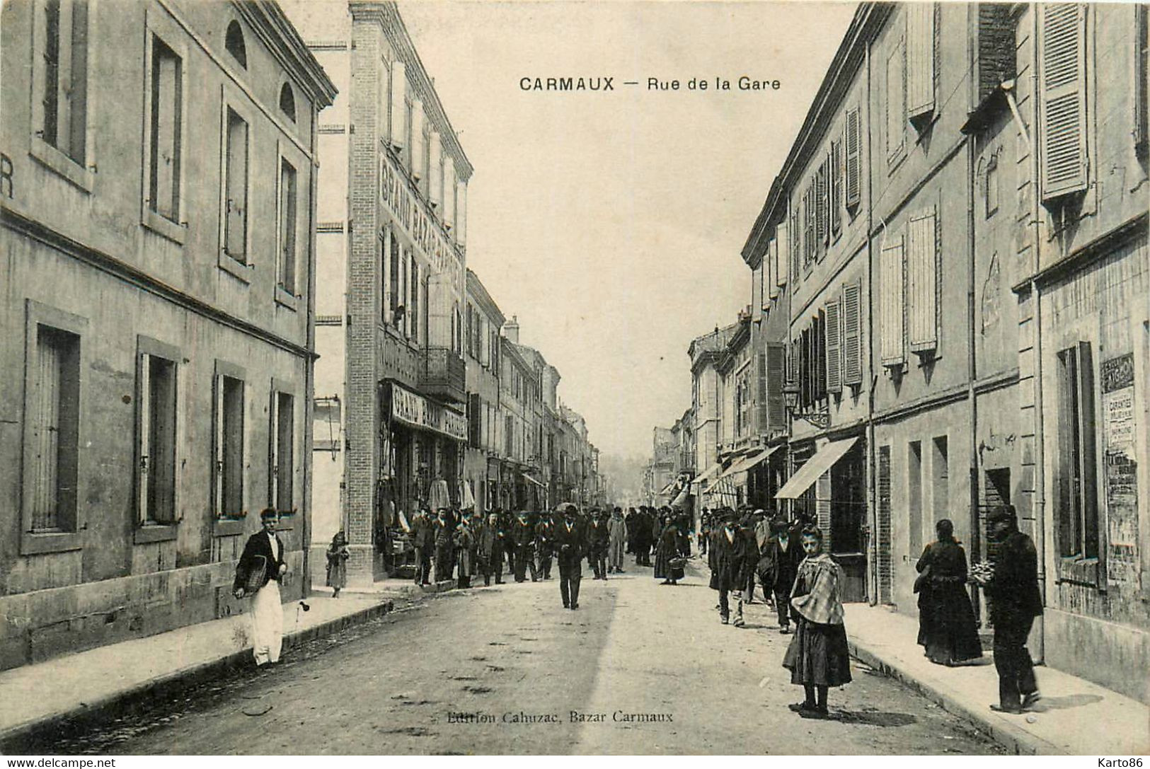 Carmaux * La Rue De La Gare * Grand Bazar Parisien - Carmaux