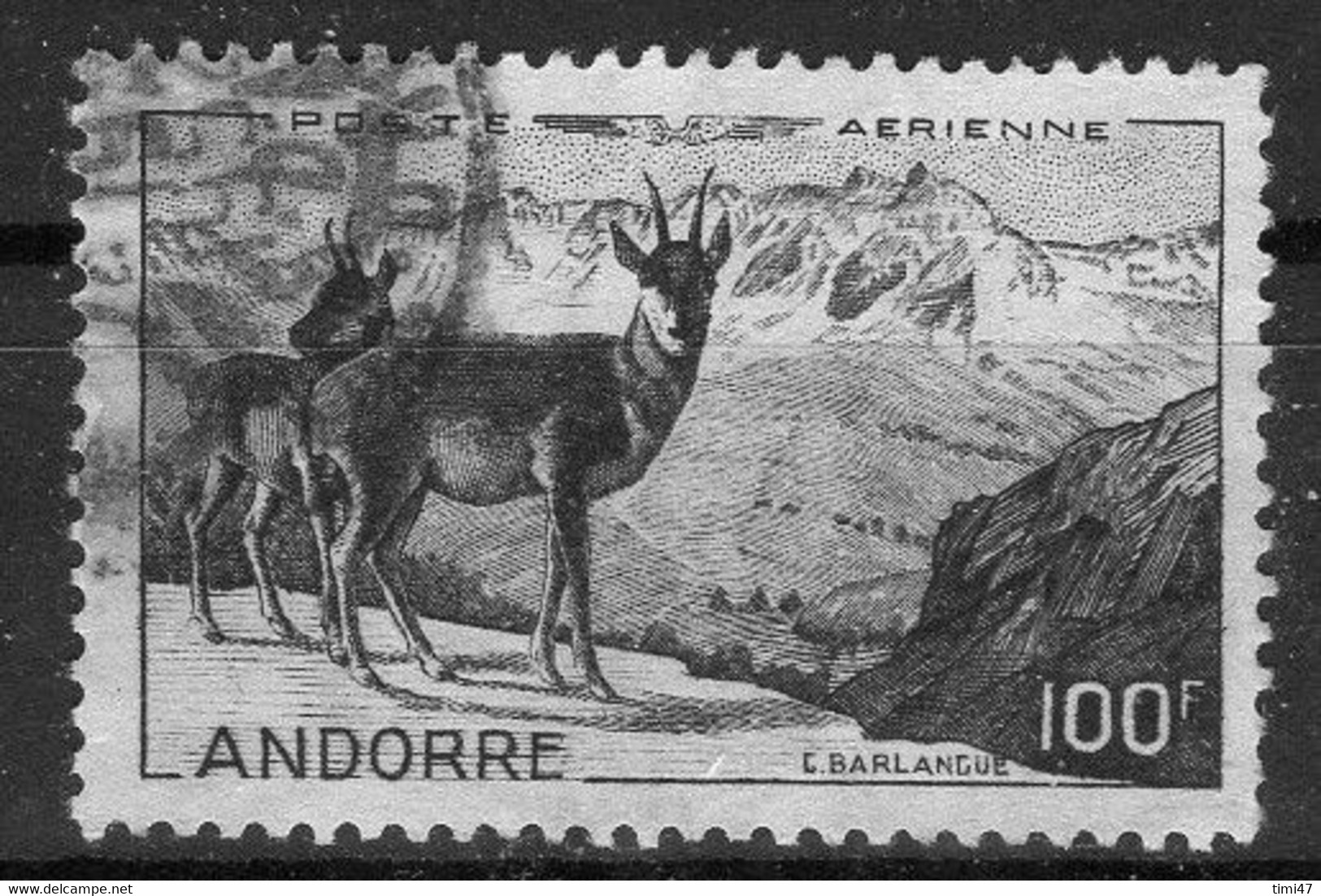 D169  /  ANDORRE FRANCAIS Poste Aérienne 1950 - Luftpost