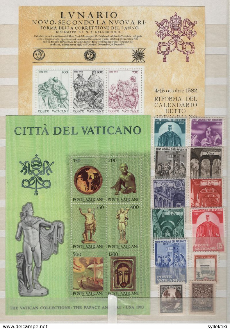 VATICAN COLLECTION OF 120 DIFFERENT MNH STAMP & 8 MINIATURE SHEETS - Verzamelingen