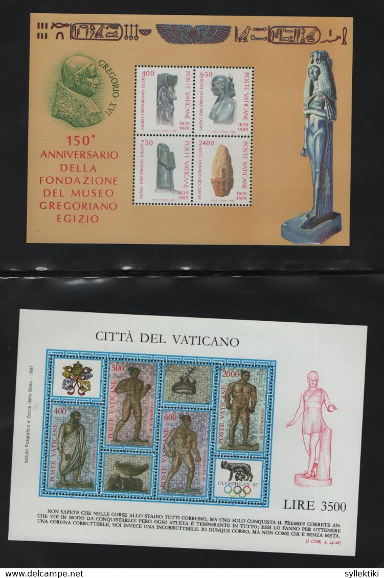 VATICAN COLLECTION OF 120 DIFFERENT MNH STAMP & 8 MINIATURE SHEETS - Verzamelingen