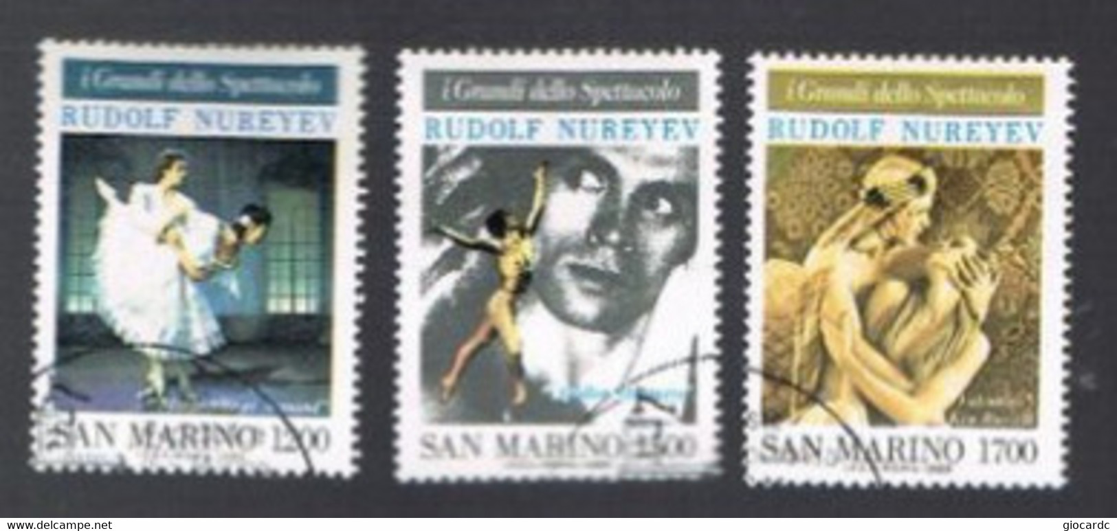 SAN MARINO - UN  1265.1267- 1989 I GRANDI DELLO SPETTACOLO: NUREYEV (COMPLET SET OF 3)   - USED° - Used Stamps